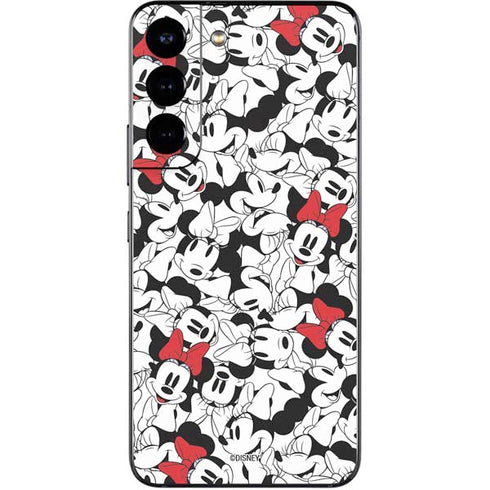 Disney Minnie Mouse Red Color Pop Face Pattern Galaxy S22 Skin