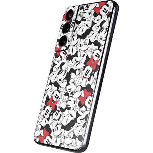 Disney Minnie Mouse Red Color Pop Face Pattern Galaxy S22 Skin