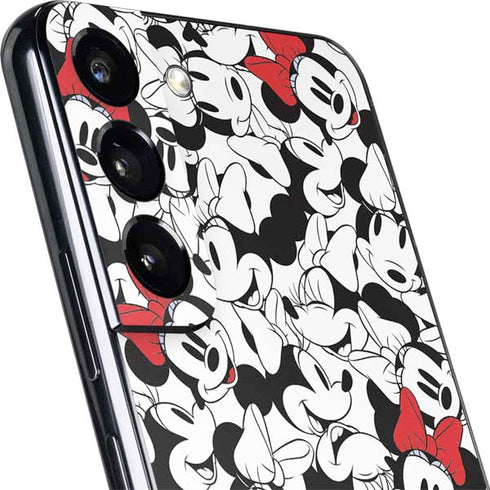 Disney Minnie Mouse Red Color Pop Face Pattern Galaxy S22 Skin