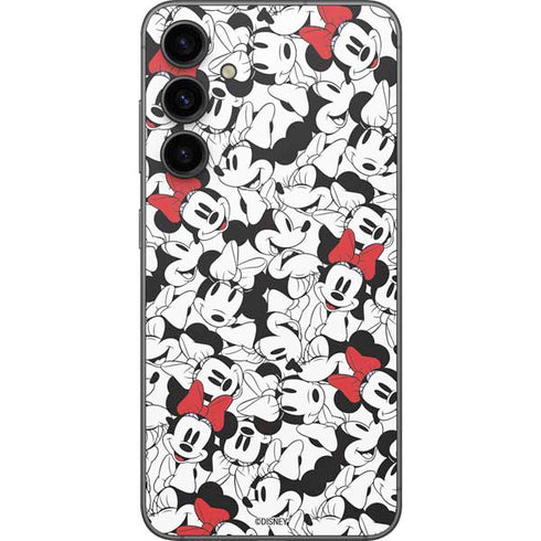 Disney Minnie Mouse Red Color Pop Face Pattern Galaxy S23 FE Skin