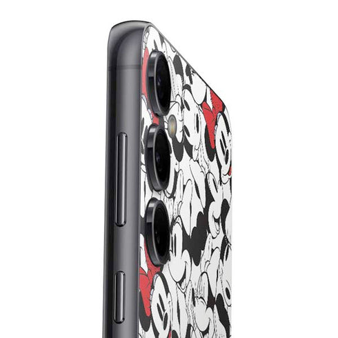 Disney Minnie Mouse Red Color Pop Face Pattern Galaxy S23 FE Skin