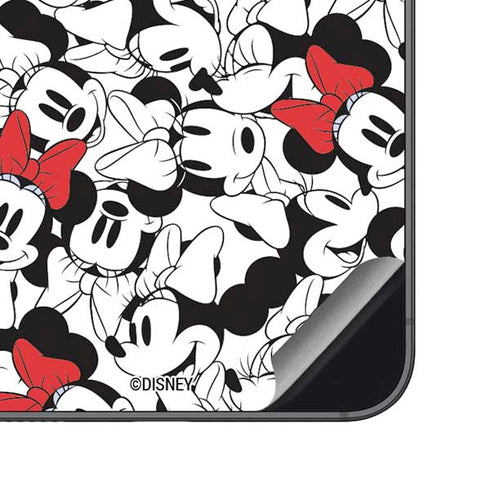 Disney Minnie Mouse Red Color Pop Face Pattern Galaxy S23 FE Skin