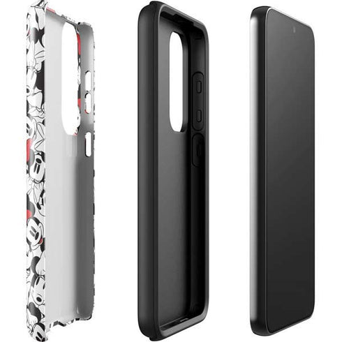 Disney Minnie Mouse Red Color Pop Face Pattern Galaxy S23 Plus Pro Case