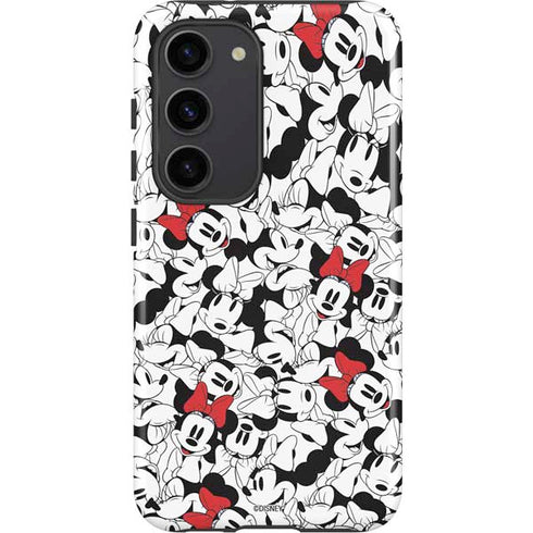 Disney Minnie Mouse Red Color Pop Face Pattern Galaxy S23 Pro Case