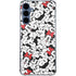 Disney Minnie Mouse Red Color Pop Face Pattern Galaxy S24 Clear Case