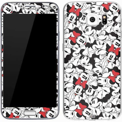 Disney Minnie Mouse Red Color Pop Face Pattern Galaxy S7 Skin