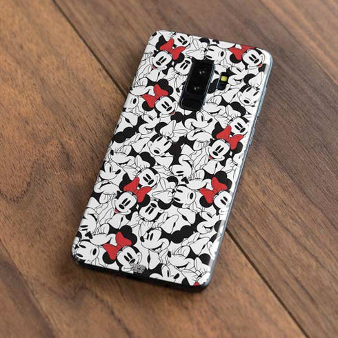 Disney Minnie Mouse Red Color Pop Face Pattern Galaxy S9 Plus Skin