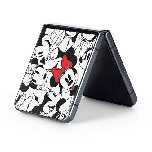 Disney Minnie Mouse Red Color Pop Face Pattern Galaxy Z Flip5 5G Skin