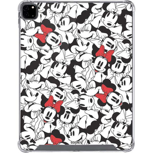 Disney Minnie Mouse Red Color Pop Face Pattern iPad Pro 12.9in (2020) Clear Case