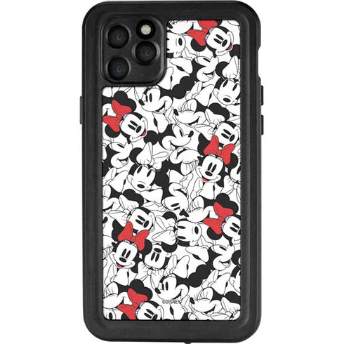 Disney Minnie Mouse Red Color Pop Face Pattern iPhone 11 Pro Max Waterproof Case