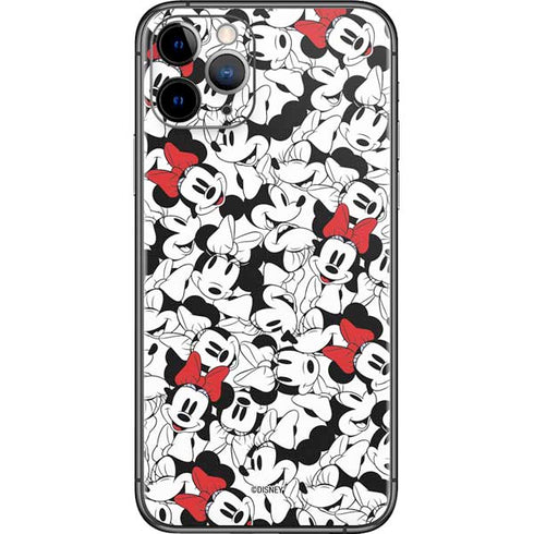 Disney Minnie Mouse Red Color Pop Face Pattern iPhone 11 Pro Skin
