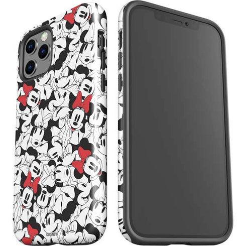 Disney Minnie Mouse Red Color Pop Face Pattern iPhone 12 Pro Impact Case