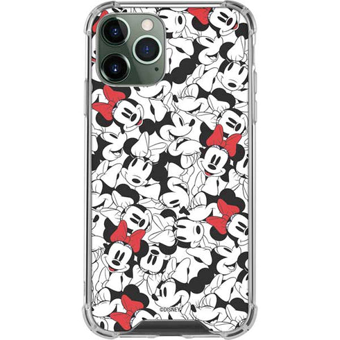 Disney Minnie Mouse Red Color Pop Face Pattern iPhone 12 Pro Max Clear Case