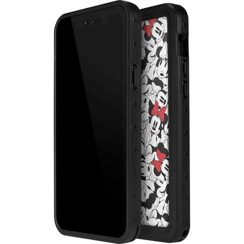 Disney Minnie Mouse Red Color Pop Face Pattern iPhone 12 Pro Waterproof Case