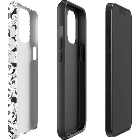 Disney Minnie Mouse Red Color Pop Face Pattern iPhone 13 Pro Max Impact Case
