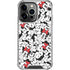 Disney Minnie Mouse Red Color Pop Face Pattern iPhone 15 Pro Clear Case