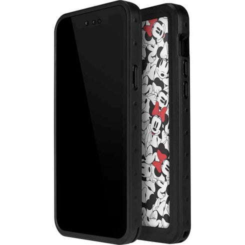 Disney Minnie Mouse Red Color Pop Face Pattern iPhone 14 Pro Max Waterproof Case