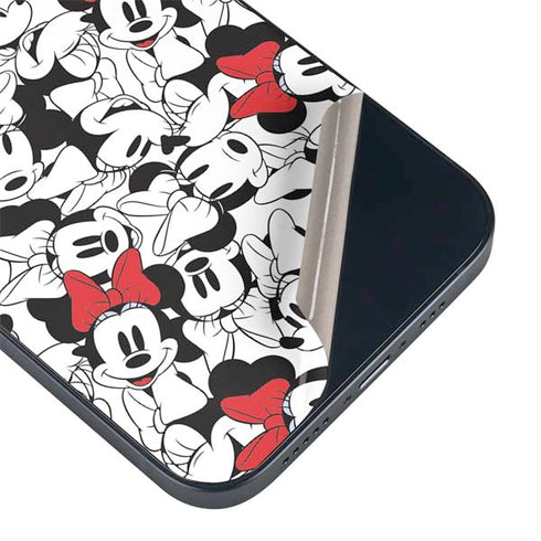 Disney Minnie Mouse Red Color Pop Face Pattern iPhone 14 Skin