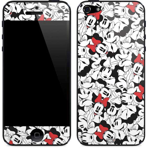 Disney Minnie Mouse Red Color Pop Face Pattern iPhone 5/5s/5SE Skin