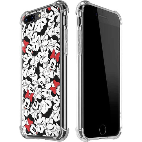 Disney Minnie Mouse Red Color Pop Face Pattern iPhone 7/8 Plus Clear Case