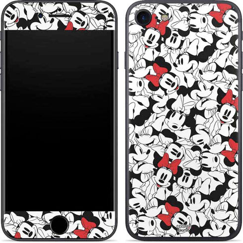 Disney Minnie Mouse Red Color Pop Face Pattern iPhone 7 Skin
