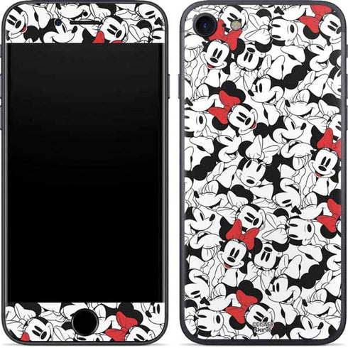 Disney Minnie Mouse Red Color Pop Face Pattern iPhone 8 Skin