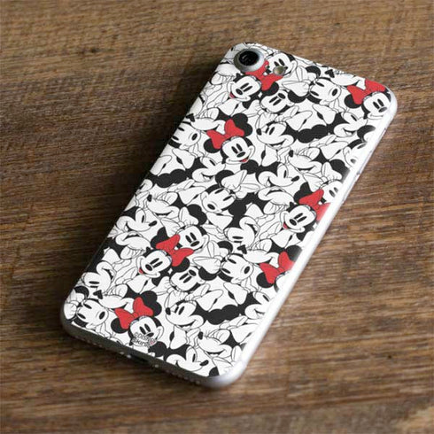 Disney Minnie Mouse Red Color Pop Face Pattern iPhone 8 Skin