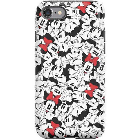 Disney Minnie Mouse Red Color Pop Face Pattern iPhone SE (2nd & 3rd Gen) Pro Case