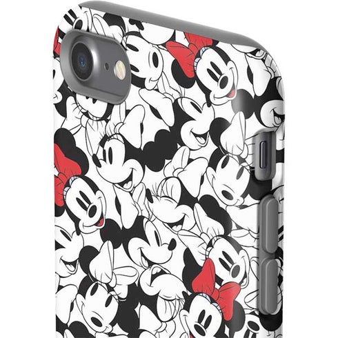 Disney Minnie Mouse Red Color Pop Face Pattern iPhone SE (2nd & 3rd Gen) Pro Case