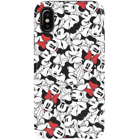 Disney Minnie Mouse Red Color Pop Face Pattern iPhone XS Pro Case