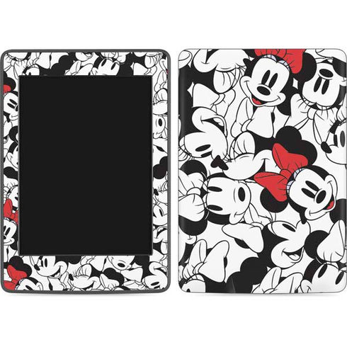 Disney Minnie Mouse Red Color Pop Face Pattern Amazon Kindle Skin