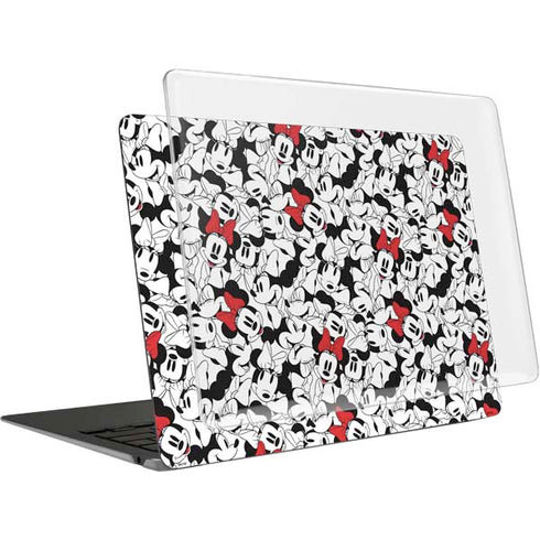 Disney Minnie Mouse Red Color Pop Face Pattern MacBook Air 13in M1 (2021) Case plus Skin
