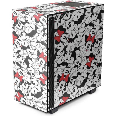 Disney Minnie Mouse Red Color Pop Face Pattern NZXT H510 Compact ATX Mid-Tower Case Skin