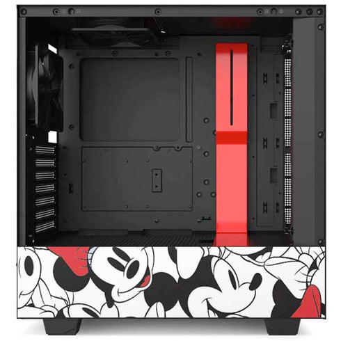 Disney Minnie Mouse Red Color Pop Face Pattern NZXT H510 Compact ATX Mid-Tower Case Skin