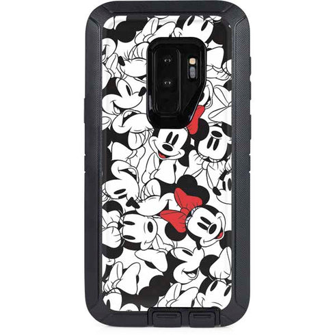 Disney Minnie Mouse Red Color Pop Face Pattern Otterbox Defender Galaxy Skin