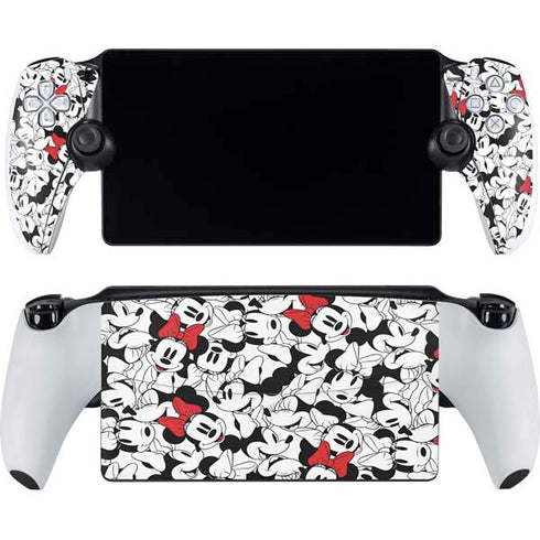 Disney Minnie Mouse Red Color Pop Face Pattern PlayStation Portal Remote Player Skin