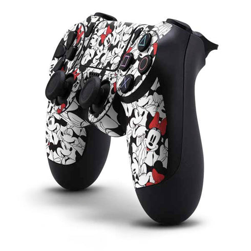 Disney Minnie Mouse Red Color Pop Face Pattern PS4 Controller Skin