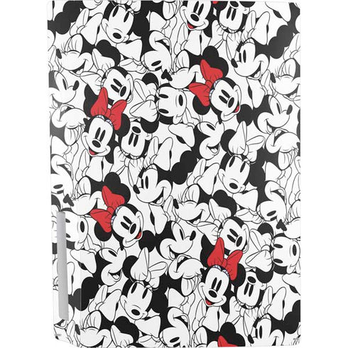 Disney Minnie Mouse Red Color Pop Face Pattern PS5 Bundle Skin