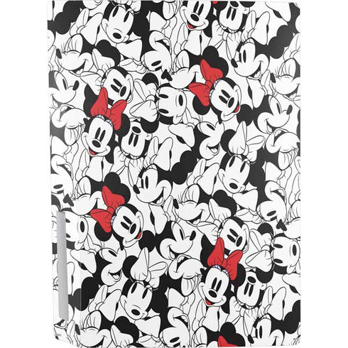Disney Minnie Mouse Red Color Pop Face Pattern PS5 Console Skin