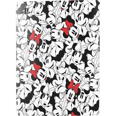 Disney Minnie Mouse Red Color Pop Face Pattern PS5 Digital Edition Bundle Skin