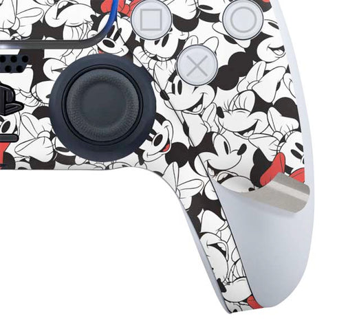 Disney Minnie Mouse Red Color Pop Face Pattern PS5 Controller Skin