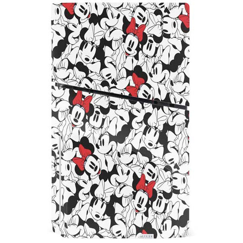 Disney Minnie Mouse Red Color Pop Face Pattern PS5 Slim Disk Console Skin