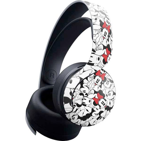 Disney Minnie Mouse Red Color Pop Face Pattern PULSE 3D Wireless Headset for PS5 Skin