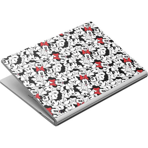 Disney Minnie Mouse Red Color Pop Face Pattern Surface Book Skin