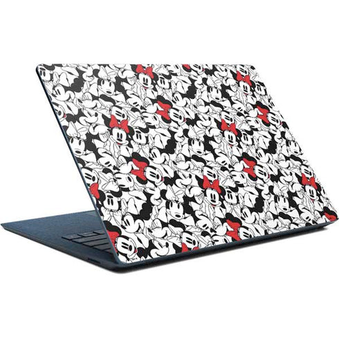 Disney Minnie Mouse Red Color Pop Face Pattern Surface Laptop Skin