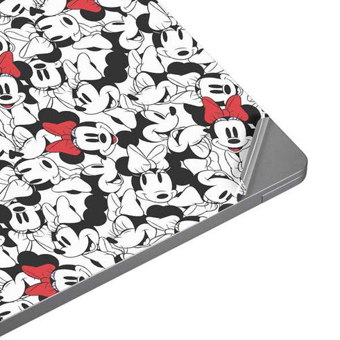Disney Minnie Mouse Red Color Pop Face Pattern Universal Laptop 12in (9.8 x 6.8in) Skin