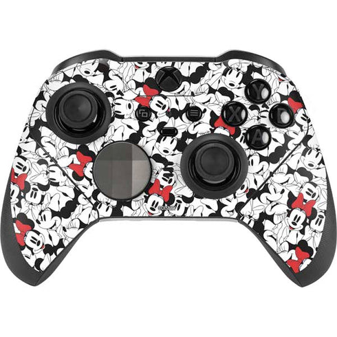 Disney Minnie Mouse Red Color Pop Face Pattern Xbox Elite Wireless Controller Series 2 Skin