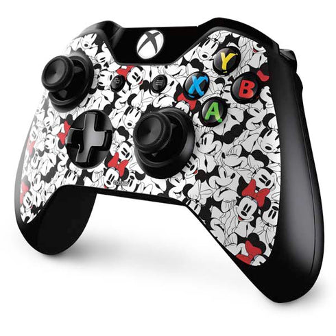 Disney Minnie Mouse Red Color Pop Face Pattern Xbox One Controller Skin