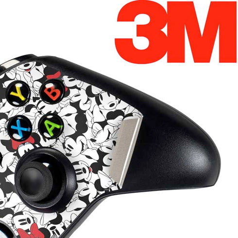 Disney Minnie Mouse Red Color Pop Face Pattern Xbox One Controller Skin