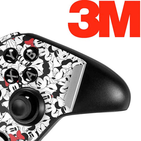 Disney Minnie Mouse Red Color Pop Face Pattern Xbox One Elite Controller Skin